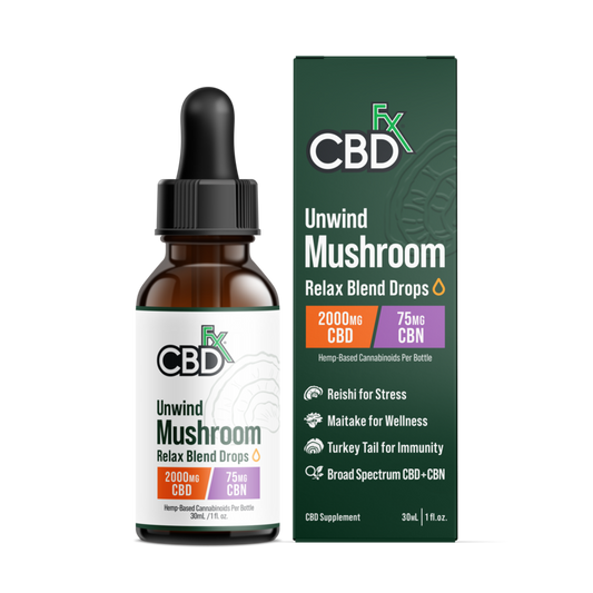 Aceite CBD CBN Unwind Mushroom Relax CBDfx 1000-2000mg