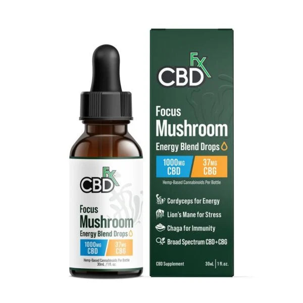 Aceite CBD CBG Mushroom Focus CBDfx 1000-2000mg