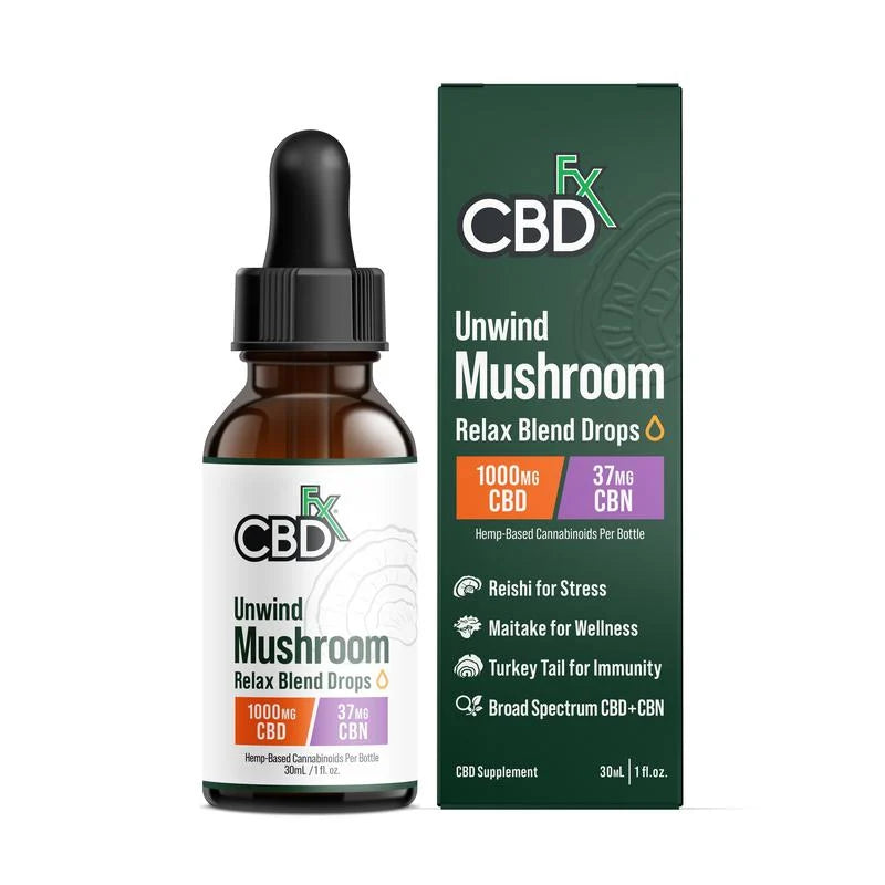 Aceite CBD CBN Unwind Mushroom Relax CBDfx 1000-2000mg