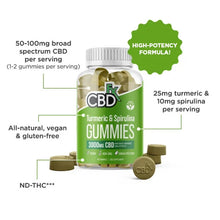 Cargar imagen en el visor de la galería, Gomitas CBD Curcuma, Espirulina CBDf/x 1500mg
